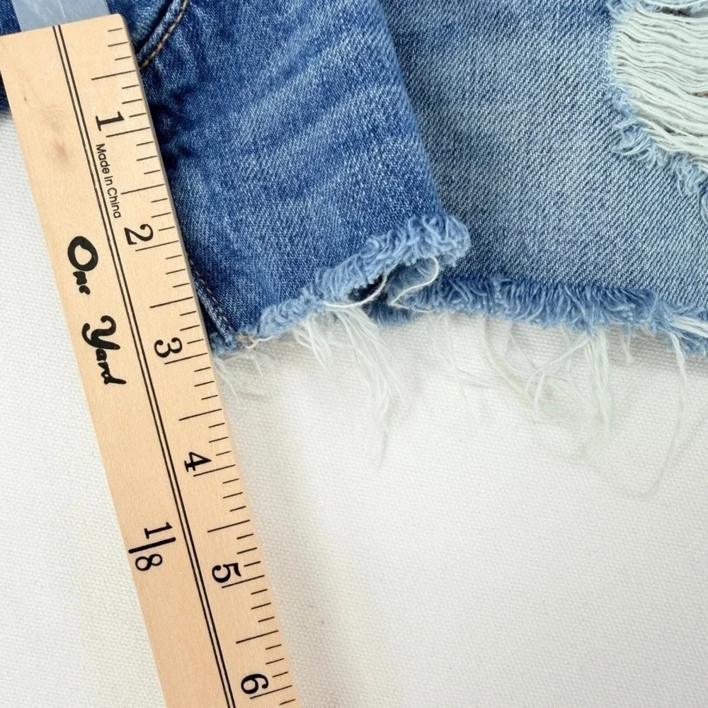 Lucky Brand The Cutoff Denim Shorts Womens Size 4 Distressed Raw Hem